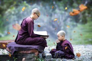 Buddhist teacher and his student | 5 Supreme levels of Maslow's Hierarchy Theory and a Unique Approach by Krescon | krescon.com